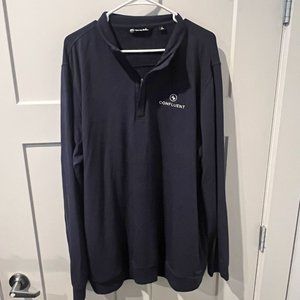 Travis Mathew Men's Pullover L Blue Long Sleeve 1/4 Zip